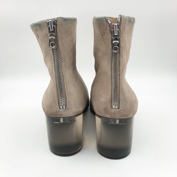RAG & BONE Drea Tan Leather Suede Block Heel Ankle Boot Womens 9.5 - Picture 5 of 12
